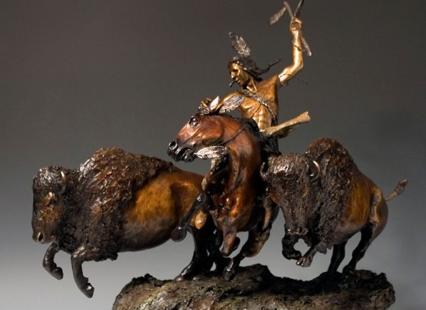 craig bergsgaard sculpture buffalo hunt
